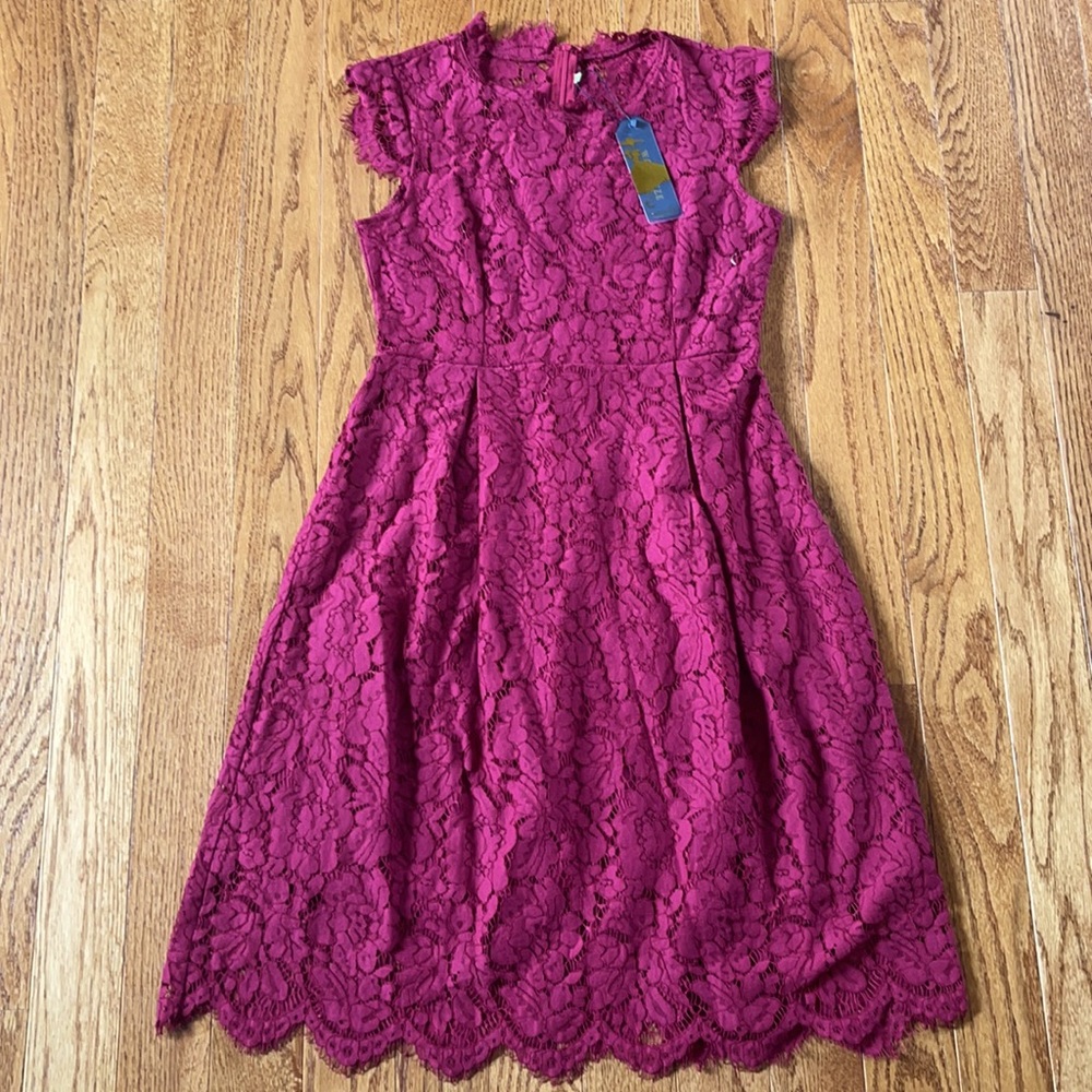 Burgundy sleeveless dress, size small
